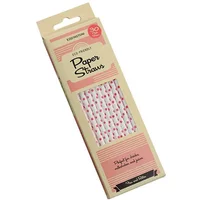 Eddingtons Paper Straws White And Red Polka Dot 30 Pack
