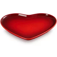 Le Creuset Cerise Stoneware 32cm Heart Serving Platter