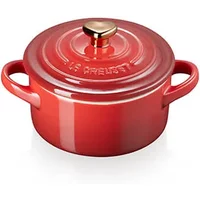 Le Creuset Cerise Round Petite Casserole with Heart Knob