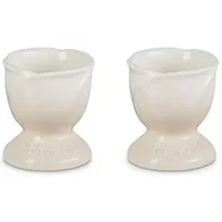 Le Creuset Meringue Stoneware La Jardin Set of 2 Tulip Egg Cups