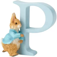 Beatrix Potter P Running Peter Rabbit Ornamental Letter