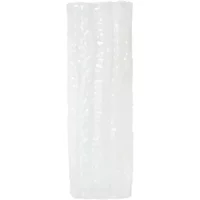 BHS Square Large Milky Mottled White Glass Vase