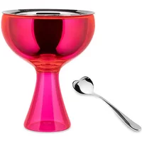Alessi Big Love Fuchsia Pink Bowl And Spoon