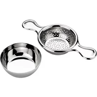 Arthur Price of England Stainless Steel Tea Strainer and Stand