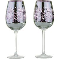Artland Filigree Wine Glasses Lilac Set of 2