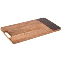 Artesa Rectangular Serving Board with Tortoise Shell Resin Edge