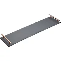 Artesa Slate Serving Platter with Copper Handles