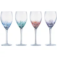 Anton Studio Designs Set Of 4 Speckle Wine Glasses