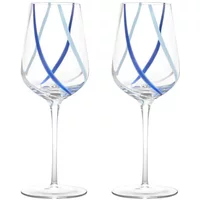 Anton Studio Designs Rio Azure Set of 2 Wine Glasses