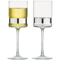Anton Studio Designs Set of 2 SoHo Wine Glasses Silver