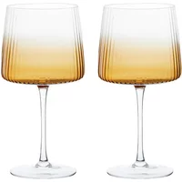 Anton Studio Designs Empire Set Of 2 Gin Glasses Amber