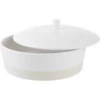 Artisan Street White 26cm Shallow Lidded Dish