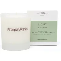 AromaWorks Light Lemongrass & Bergamot Medium Candle