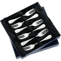Arthur Price of England Baguette Sovereign Silver Plate Set of 6 Pastry Forks