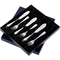 Arthur Price of England Bead Sovereign Stainless Steel Set of 6 Pairs Of Fish Eaters