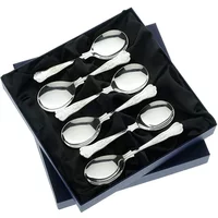 Arthur Price of England Kings Sovereign Silver Plate Set of 6 Fruit Spoons