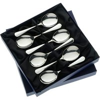 Arthur Price of England Rattail Sovereign Silver Plate Set of 6 Fruit Spoons