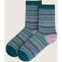 Seasalt Womens Everyday Socks Ripple Marks Loganberry Multi Size 4-7