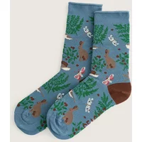 Seasalt Womens Bamboo Arty Socks Fern Hare Lichen Size 4-7