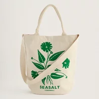 Seasalt Canvas Tote Bag Folky Sprig Fern