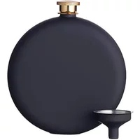 BarCraft Hip Flask and Funnel Set 350ml Black