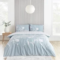 Catherine Lansfield Meadowsweet Floral Duvet Set Blue
