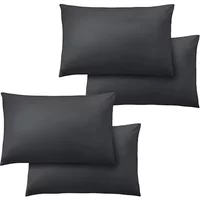 Catherine Lansfield Set of 4 So Soft Non Iron Standard Pillowcases Black