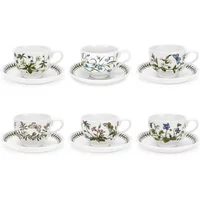 Portmeirion Botanic Garden Teacup & Saucer Set of 6