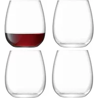 LSA Borough Set of 4 455ml Stemless Glasses