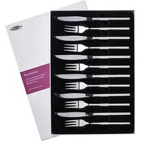 Stellar Rochester Polished Set Of 6 Steak Knives and Forks Gift Box Set