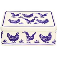 Emma Bridgewater Blue Hens Deep Rectangular Storage Tin