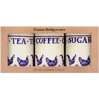 Emma Bridgewater Blue Hens Set of 3 Round Caddies