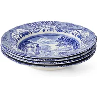 Spode Blue Italian Set of 4 23cm Soup Plates