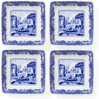 Spode Blue Italian Set of 4 Square Dishes
