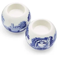 Spode Blue Italian Set of 2 Tealight Holders