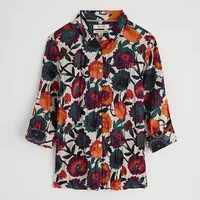 Seasalt Larissa Shirt Figurative Floral Aran Size 08