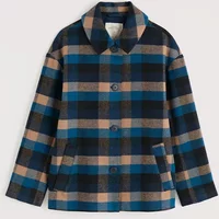 Seasalt Beamwind Bold Check Wool Coat Make And Do Harbour Size 08