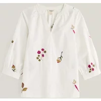 Seasalt Grace Embroidered Top Flora Embroidery Chalk