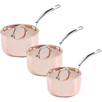 Samuel Groves Copper Induction 3 Piece Saucepan Set