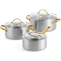 GreenPan Padova Reserve 3 Piece Uncoated Set Stainless Steel