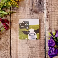 Lucy's Farm Defender Moo Melamine Coaster