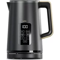 Cello Overture Ash Black Temperature Controlled Digital Kettle