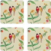 Cath Kidston Summer Birds Set of 4 Cork Backed Coasters