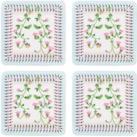 Cath Kidston Twin Flowers Set of 4 Cork Backed Coasters