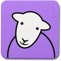 Herdy Hello Purple PVC Coaster