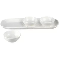 Sophie Conran 3 Dip Bowls & Tray White