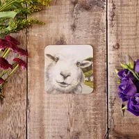Lucy's Farm Sheep at Milton Abbas Melamine Coaster