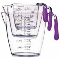 Colourworks Three Piece Measuring Jug Set (200ml/400ml/900ml) Purple