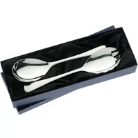 Arthur Price of England Early English Sovereign Silver Plate Salad Serving Spoon & Fork