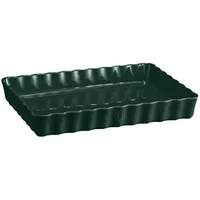 Emile Henry Cedar Green 34 x 24cm Deep Rectangular Tart Dish